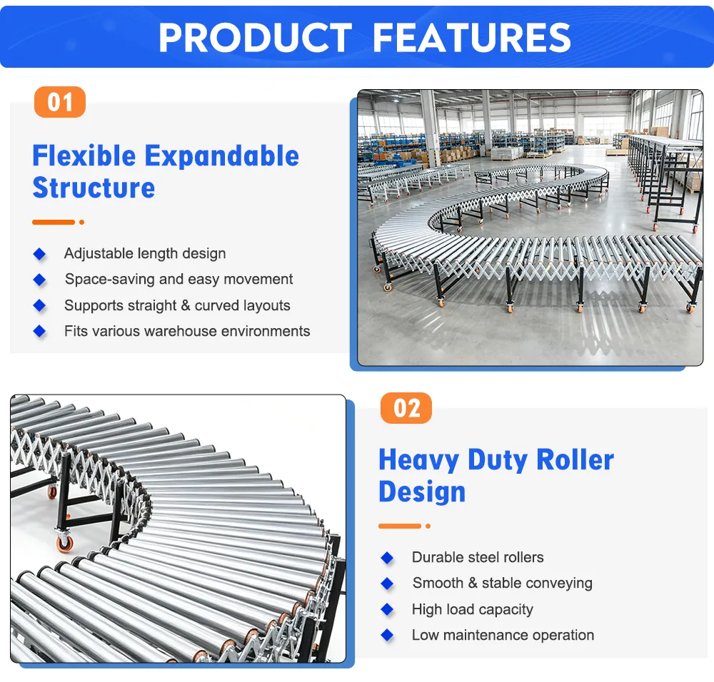 Straight Flexible Roller Conveyor featured