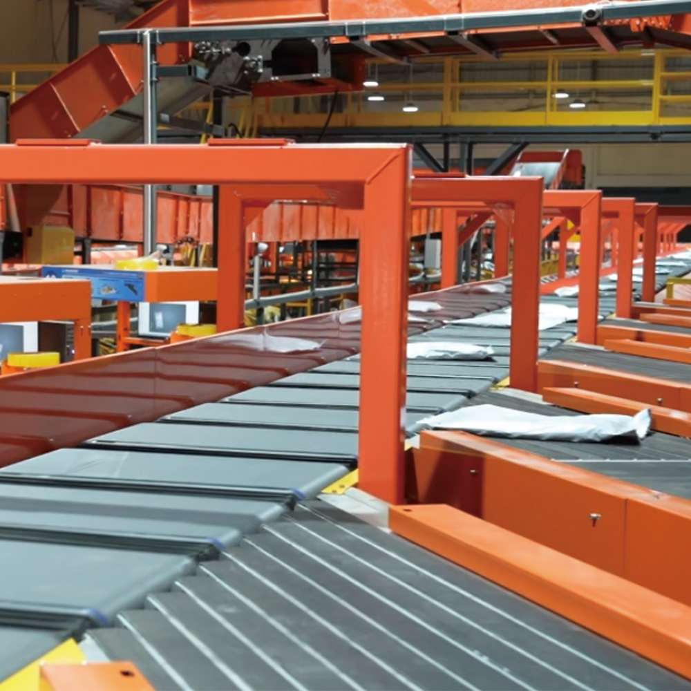 Automated Cross Belt Parcel Sorting Line