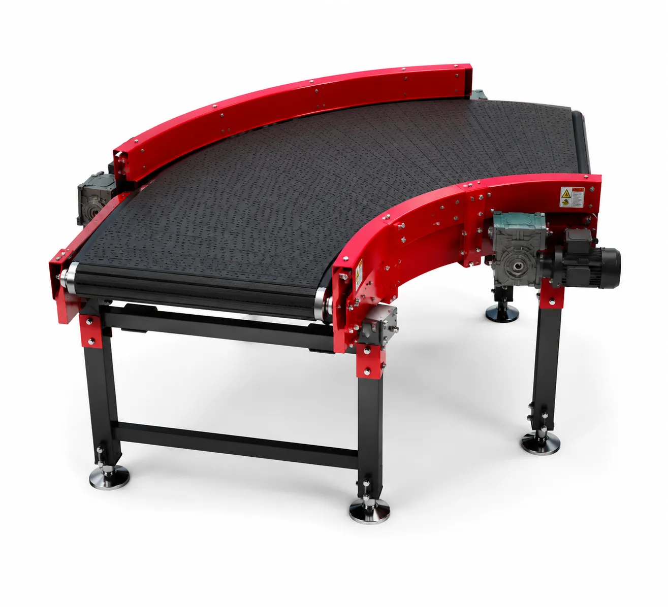 Curved Belt Conveyor for Flexible Material Routing
