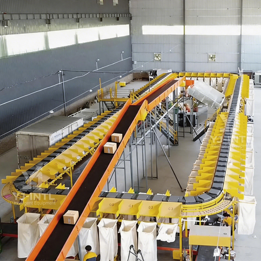 YJ-INTL Loop Cross Belt Sorter System overview