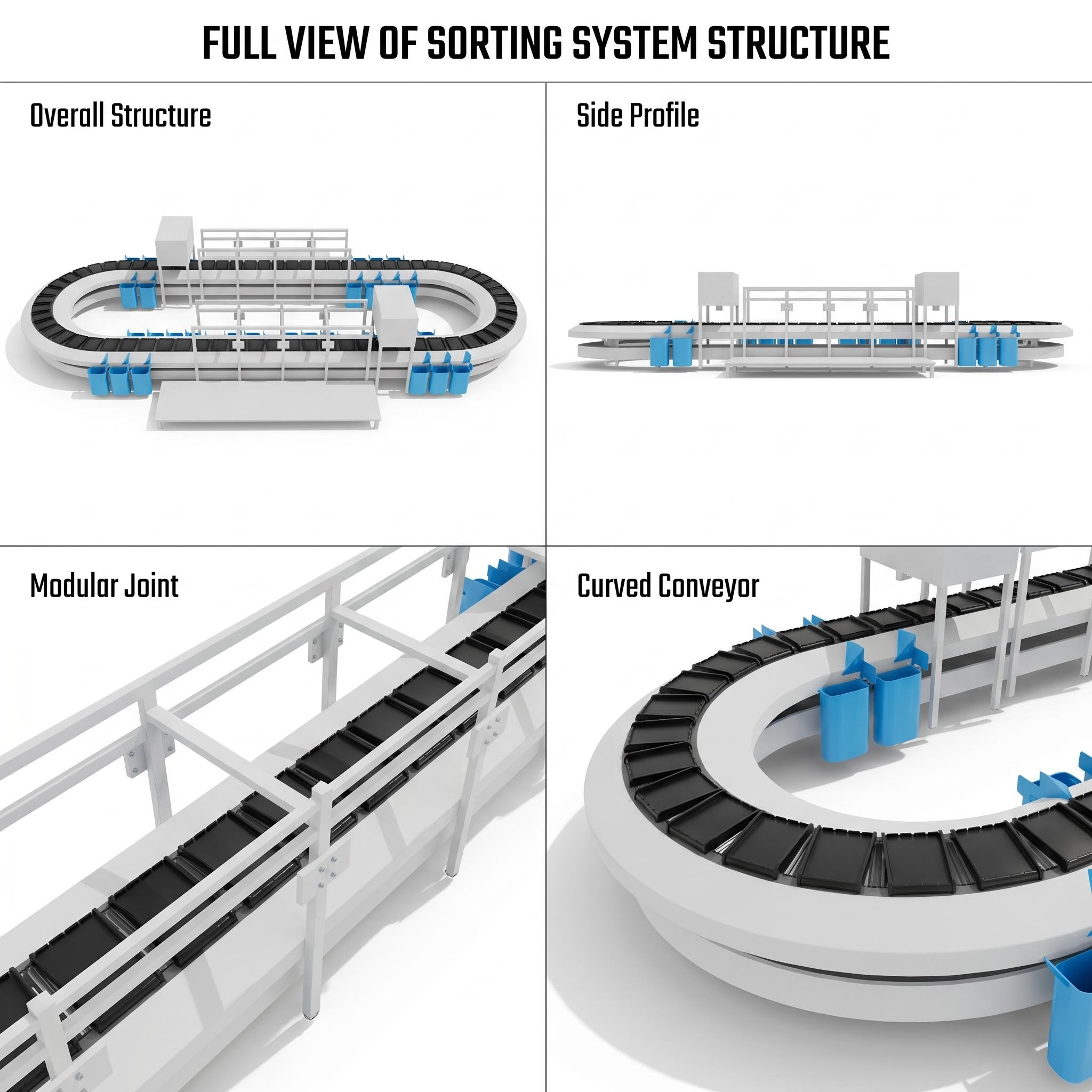 FULL VIEW OF SORTING SYSTEM STRUCTURE