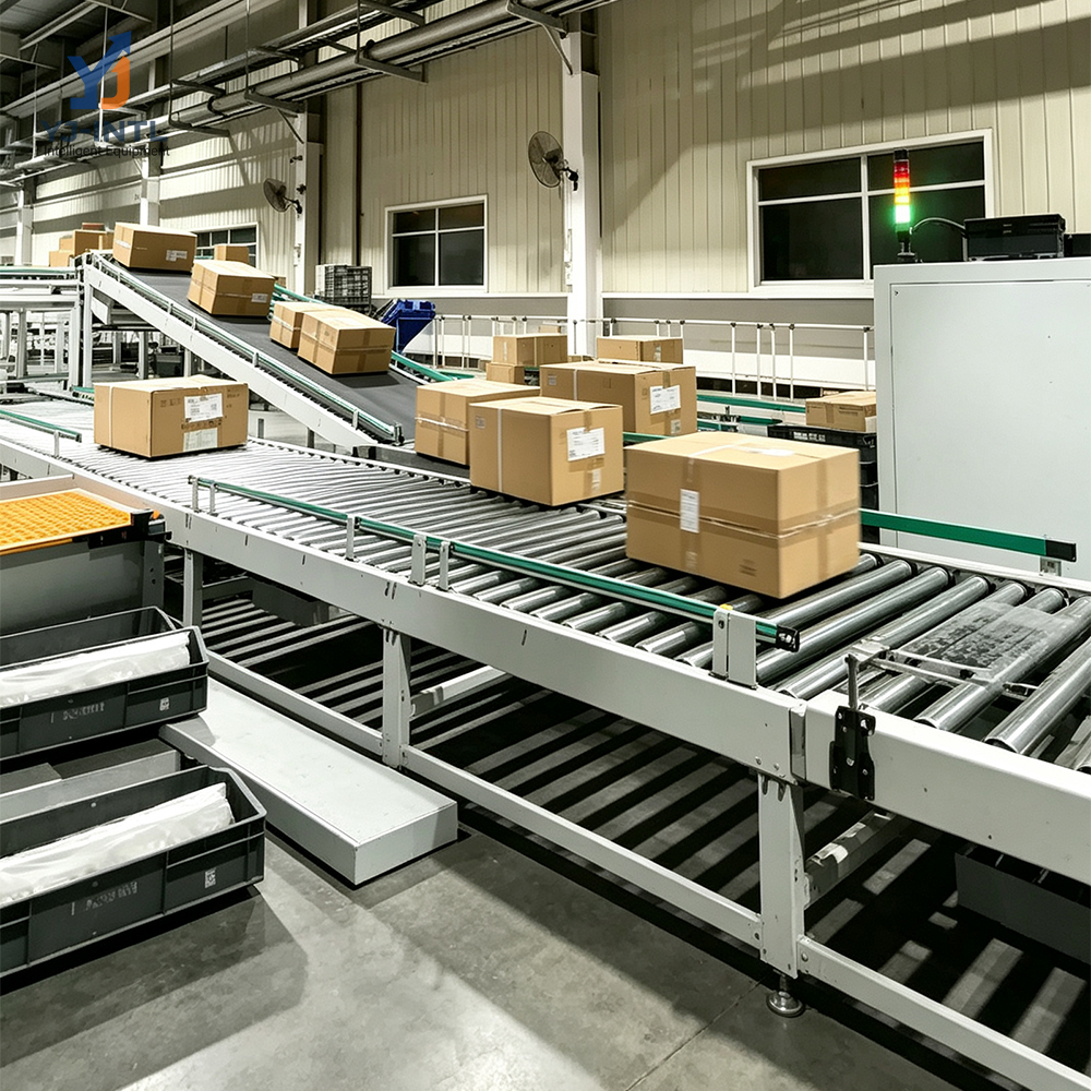 Telescopic belt conveyor for automated truck loading and unloading