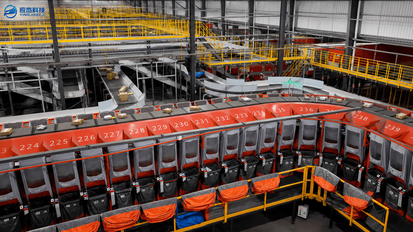 SF Express Hub: Double Layer Loop Cross Belt Sorter with 648 Sorting Chutes