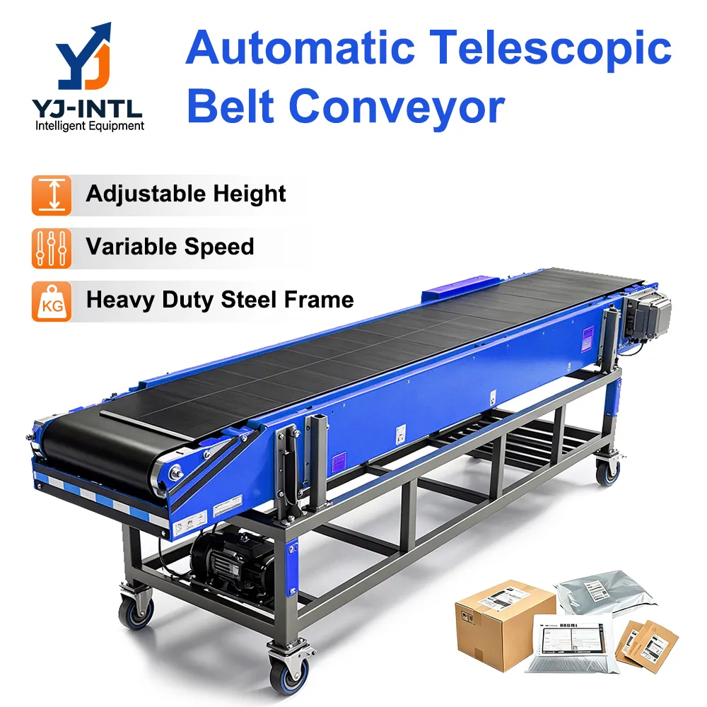 Telescopic conveyor applications in logistics warehouses and distribution centers