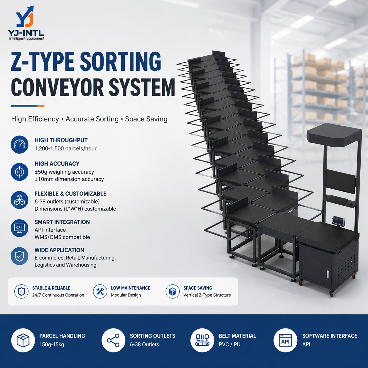 Z-Type Sorting Conveyor System