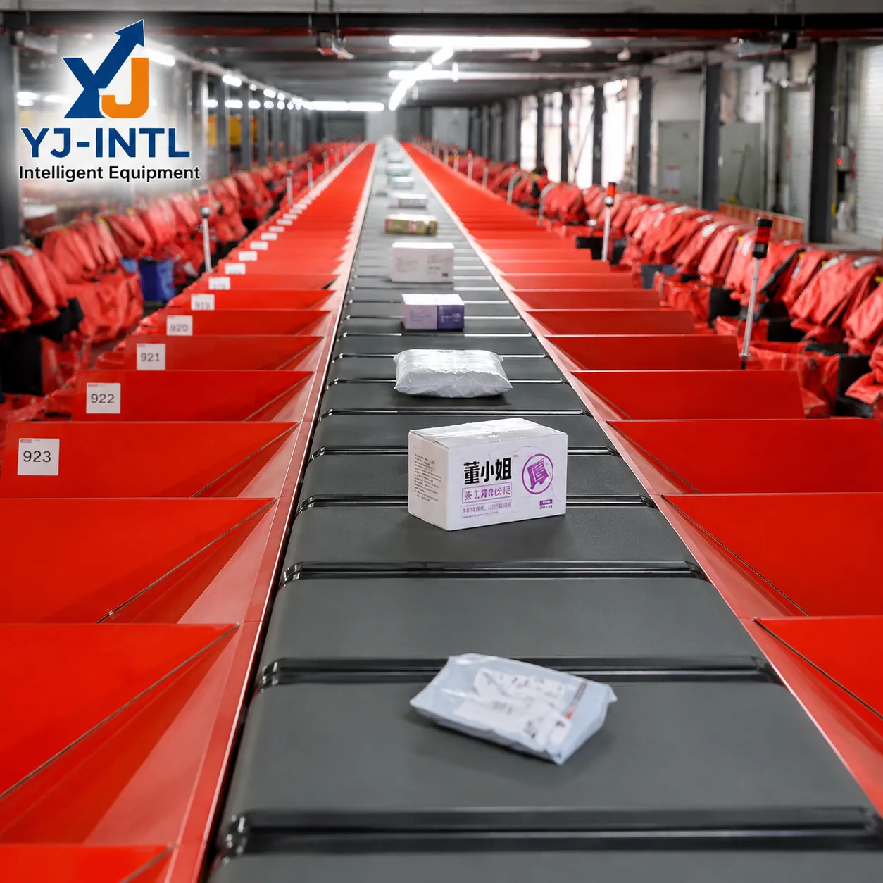 Integrated Retractable Bagging Chutes and Narrow Belt Outlets