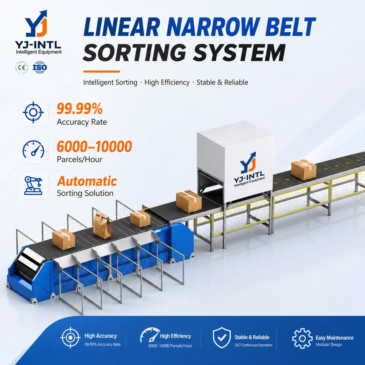 Narrow Belt Sorter | High-Speed Parcel Sorting Conveyor System