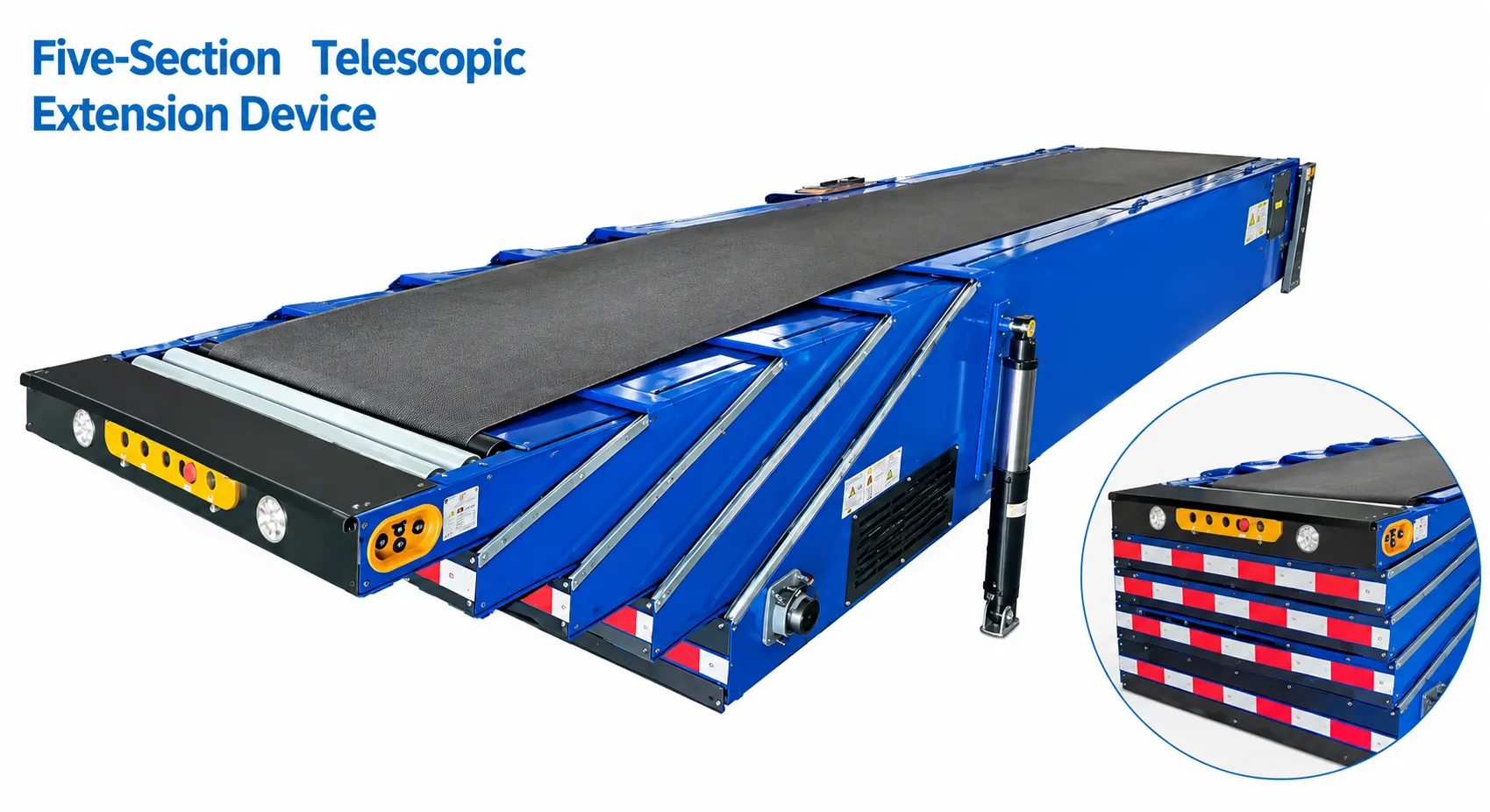 five-section telescopic belt conveyor