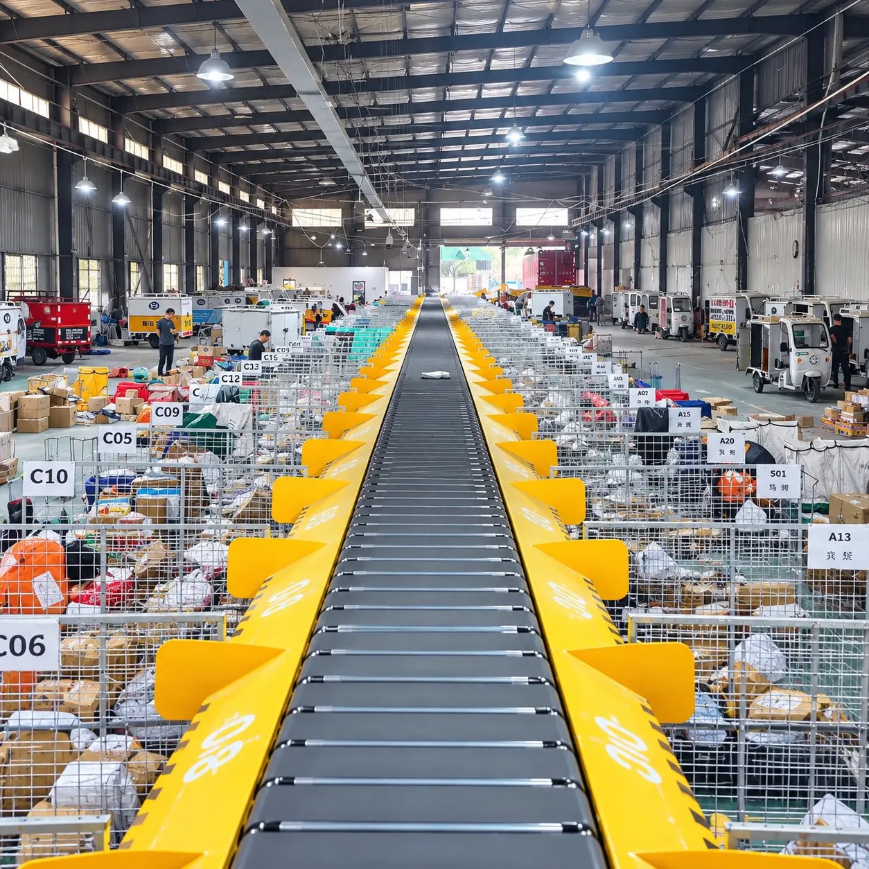 UDA Express Linear Narrow Belt Sorter | 8,000–12,000 PPH