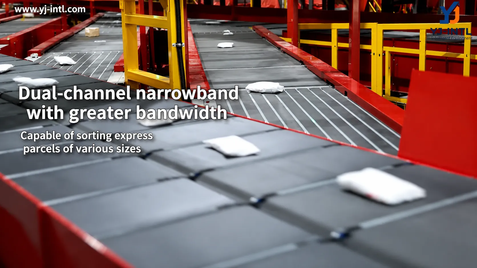 Dual-channel automatic parcel induction system in an express logistics sorting hub