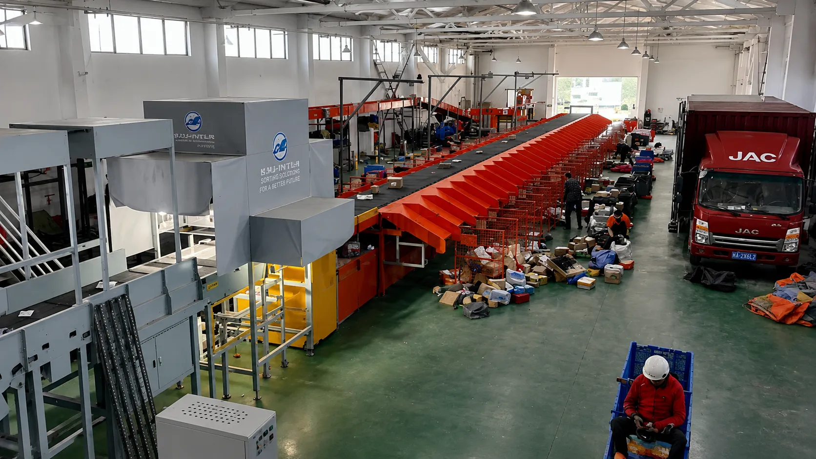 narrow belt sorter throughput