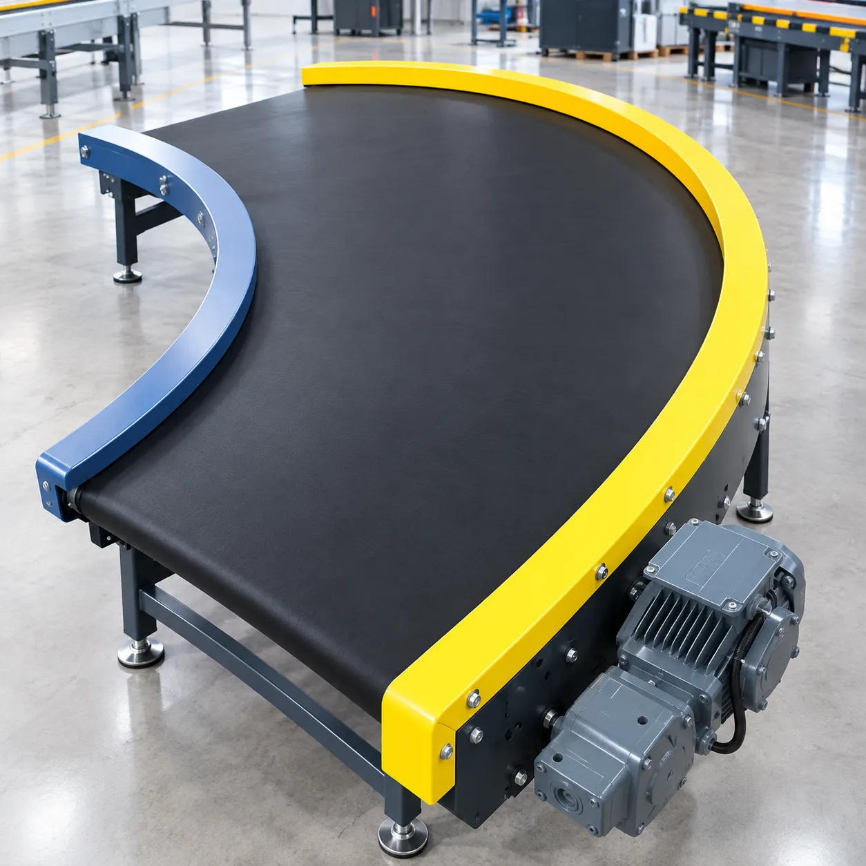 curved belt conveyor chain drive