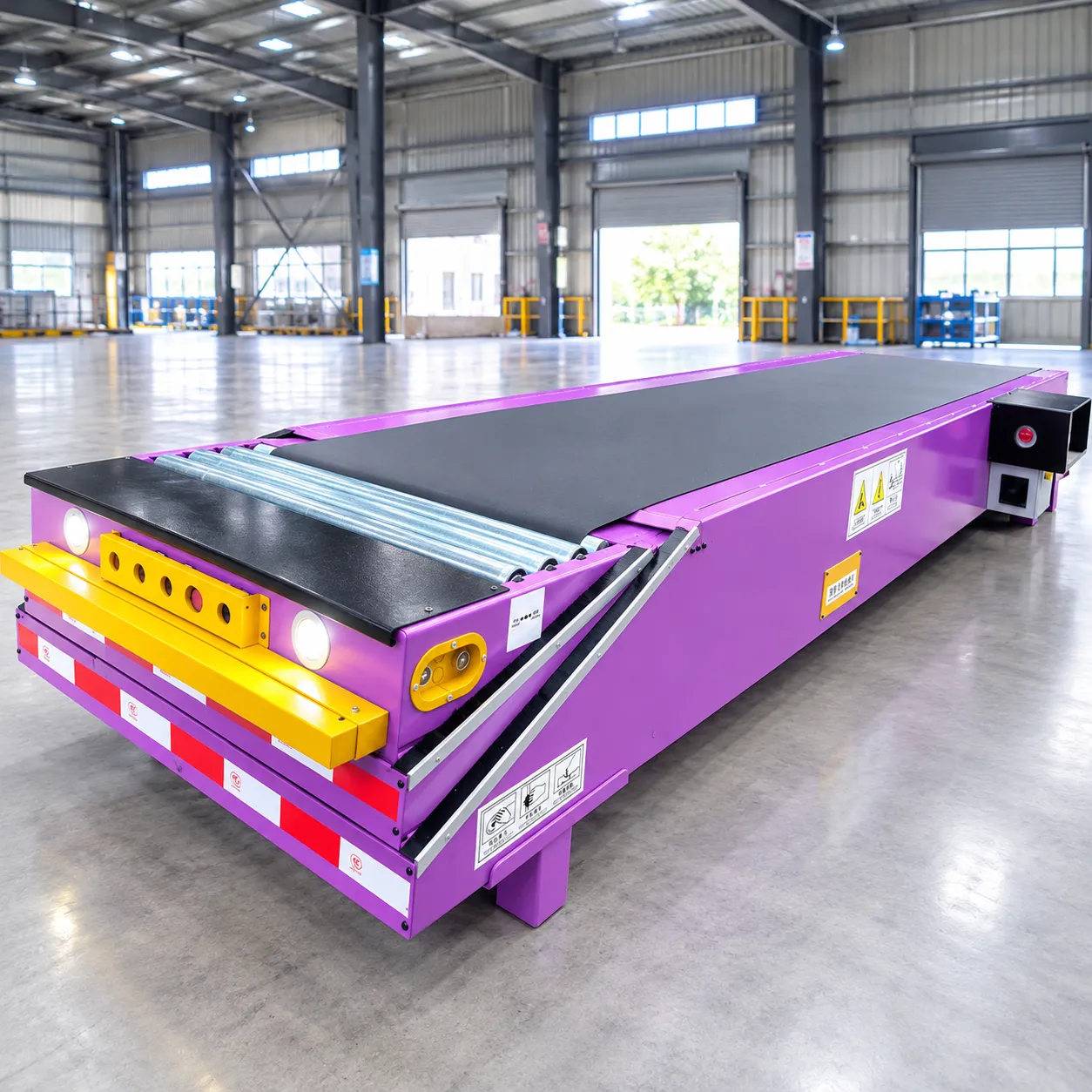 Three Section Telescopic Belt Conveyor