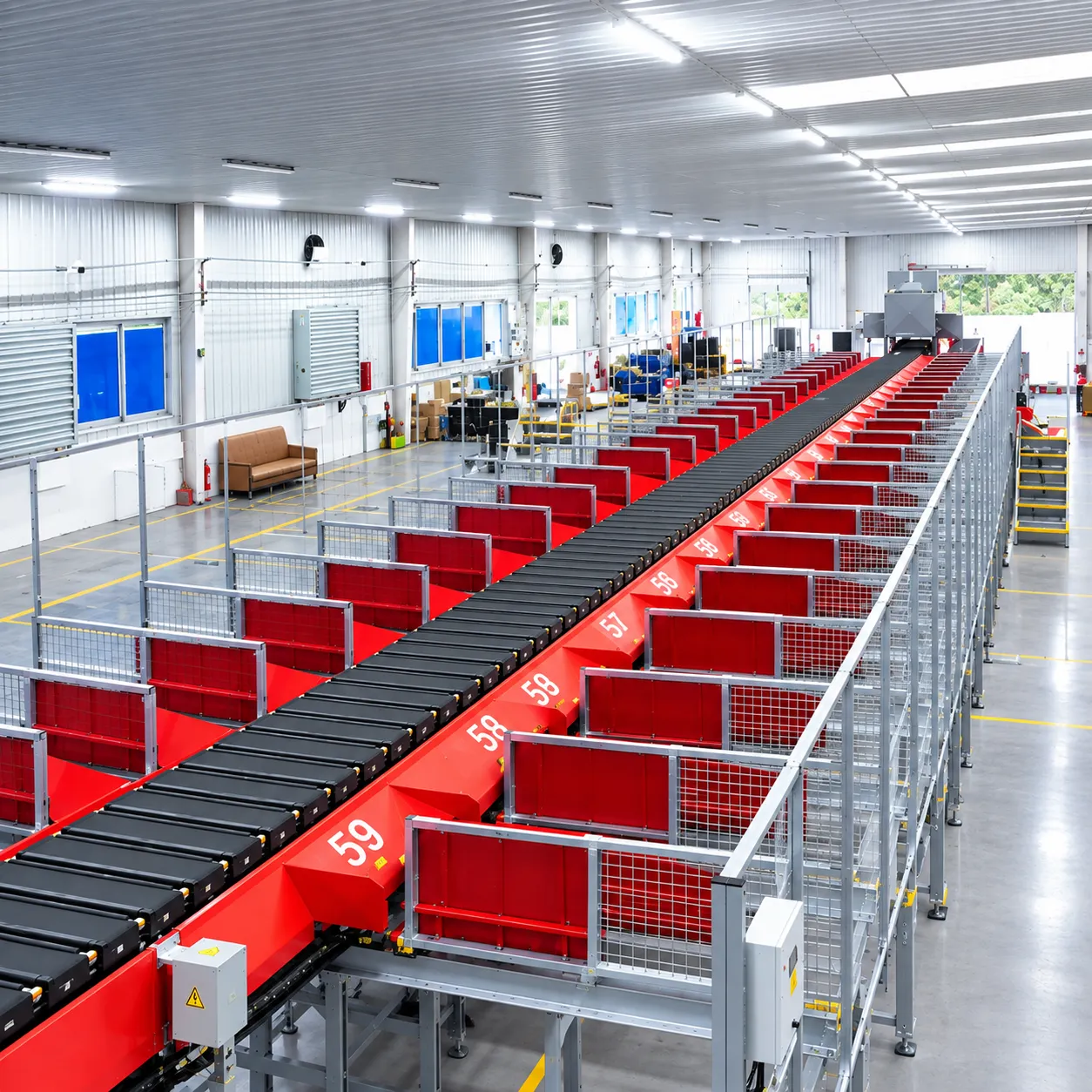 Narrow-belt cross-belt sorter