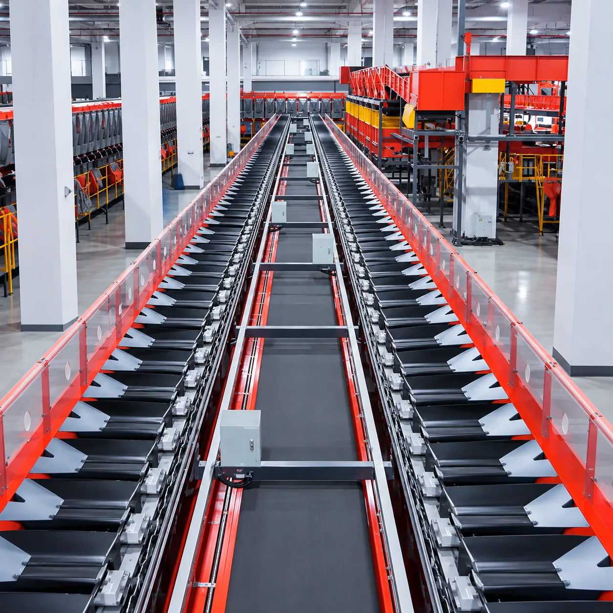 Double Deck Tilt Tray Sorter System Installed in STO Express