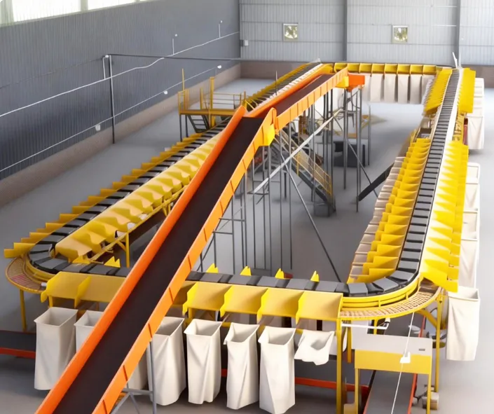 YJ-INTL Mini Loop Cross Belt Sorter System | Parcel Sorting System Manufacturer