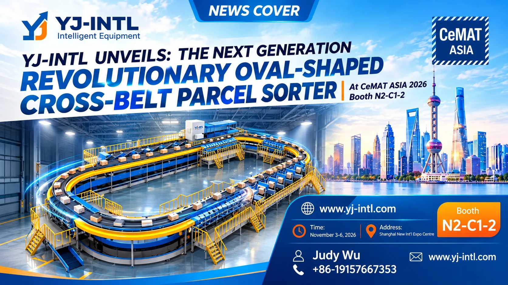 YJ-INTL Intelligent Sorter Debuts at Asia Logistics Exhibition